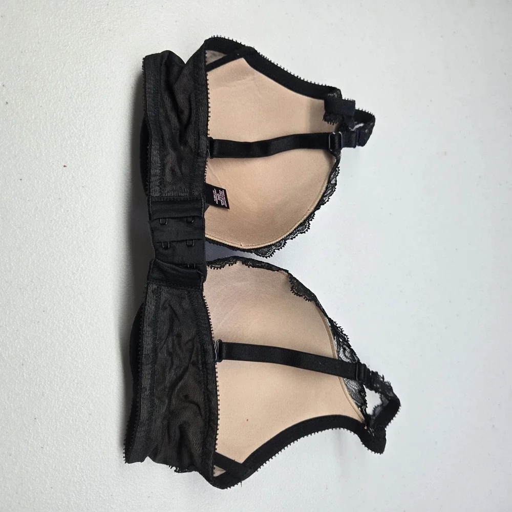 Victoria's‎ Secret Women Bra 34B Black Floral Balconette Underwired Lace